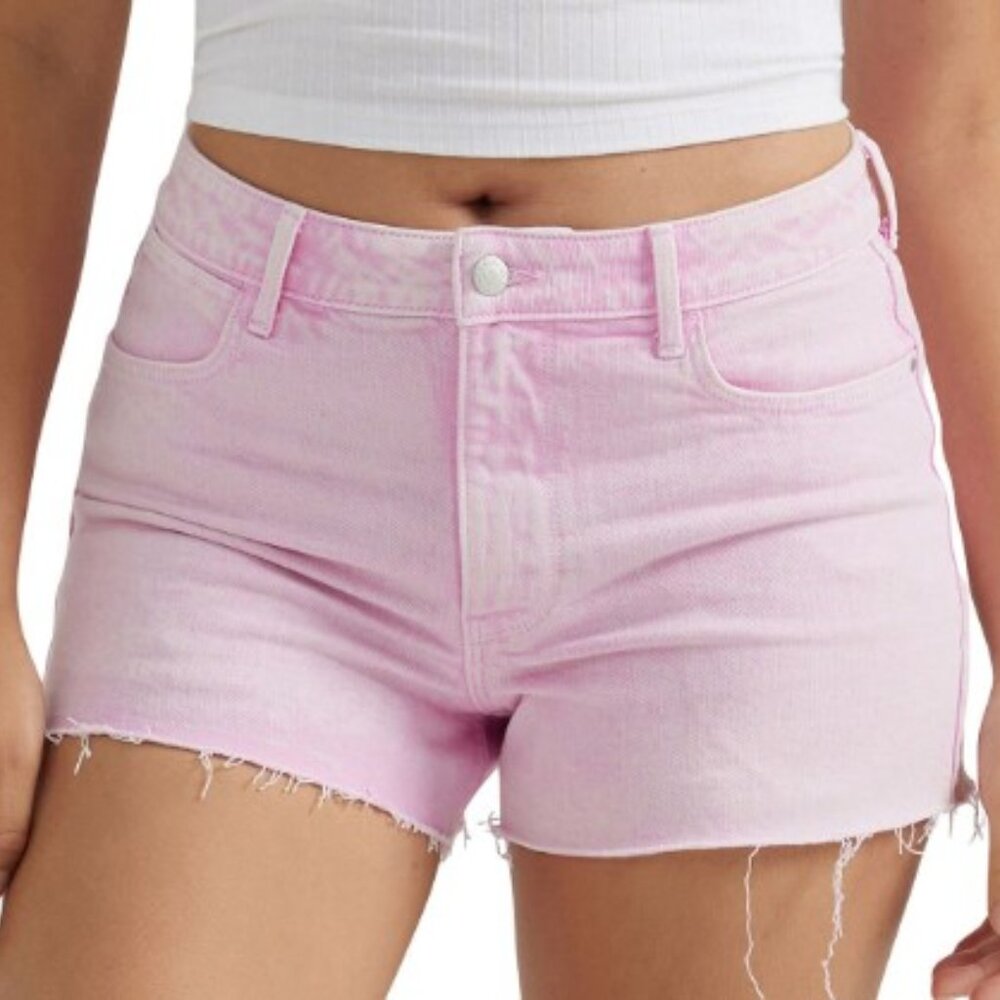 **SUMMER** Wrangler Pink Jean Shorts Frayed Hem Casual